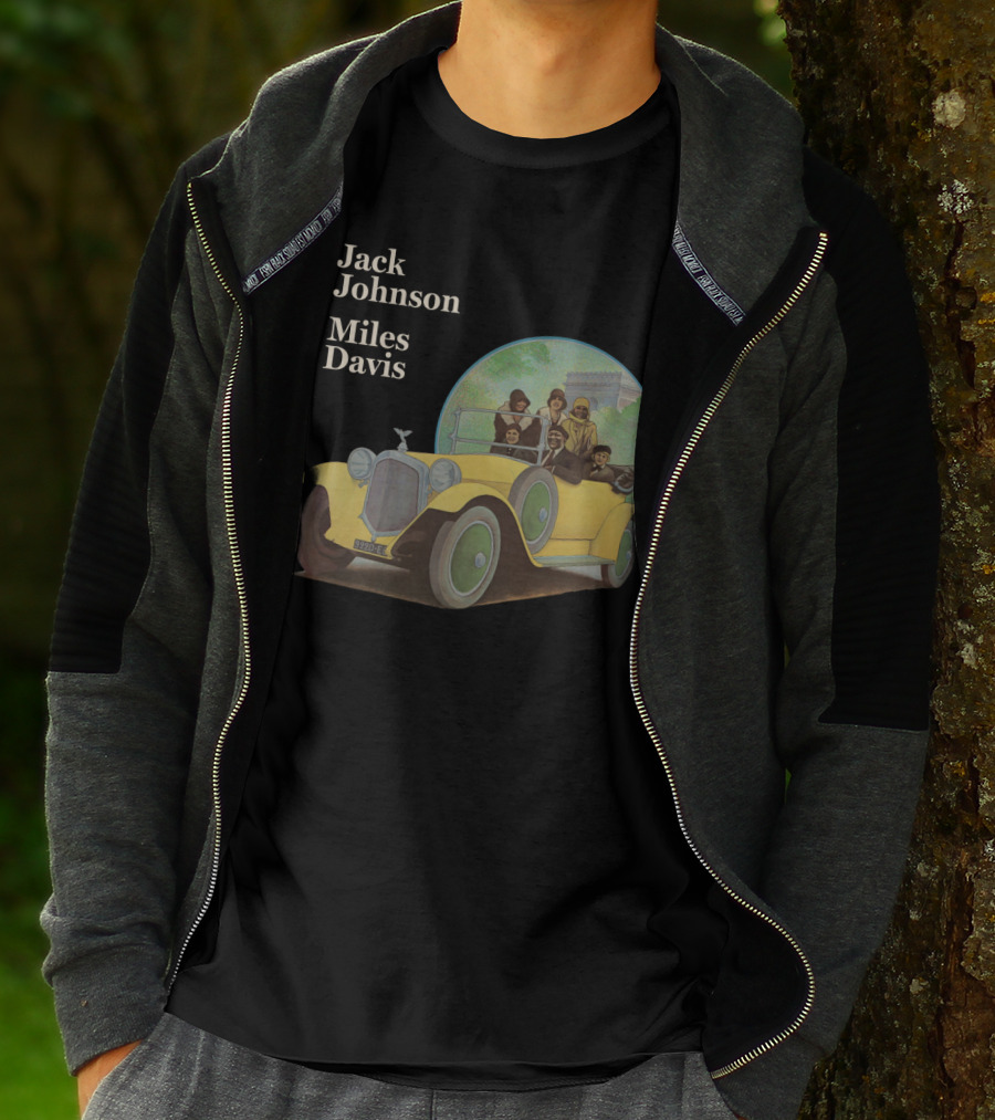 Jack Johnson Miles Davis Vintage Car Artwork T-Shirt