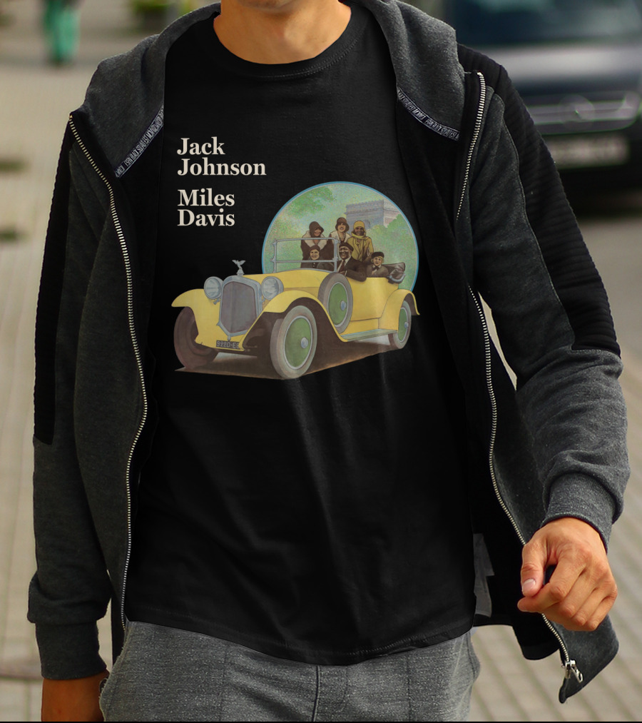 Jack Johnson Miles Davis Vintage Car Artwork T-Shirt
