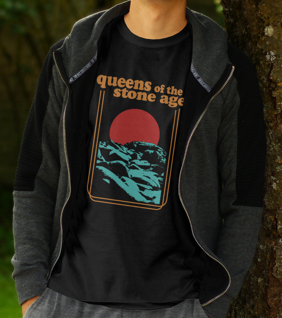 Queens Of The Stone Age Red Sun Mountain Landscape T-Shirt