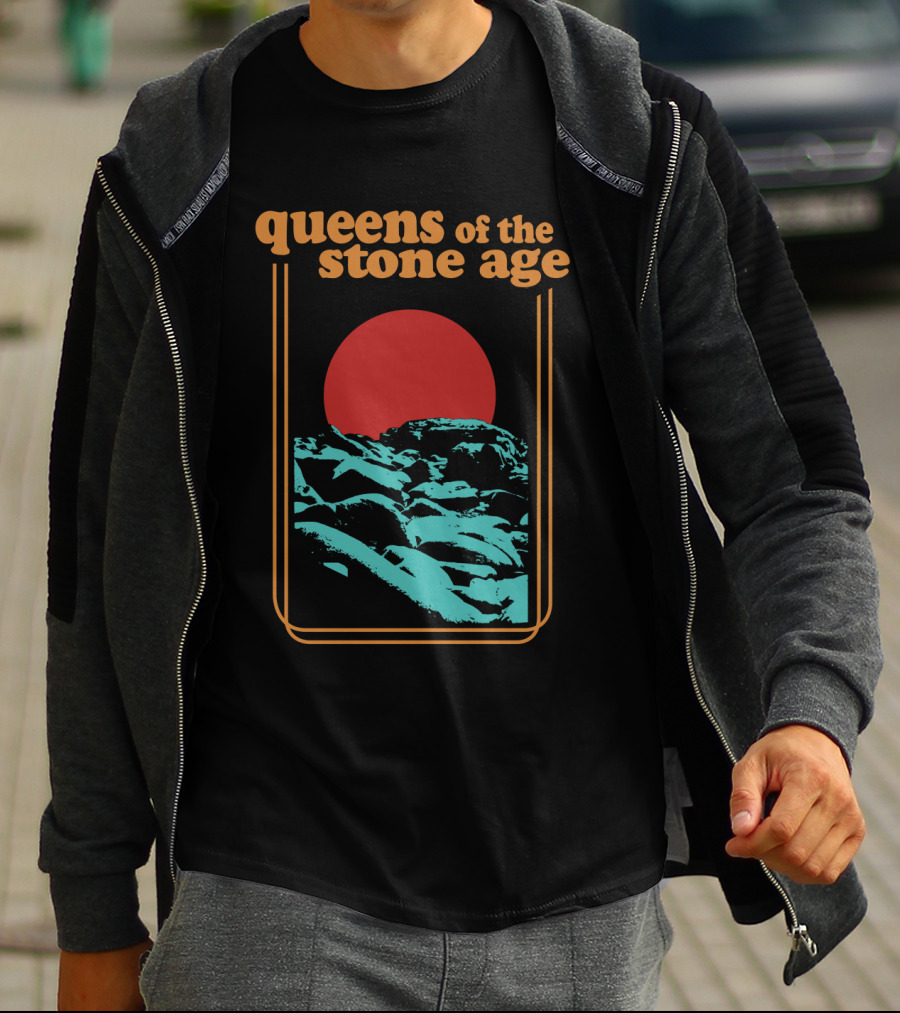 Queens Of The Stone Age Red Sun Mountain Landscape T-Shirt
