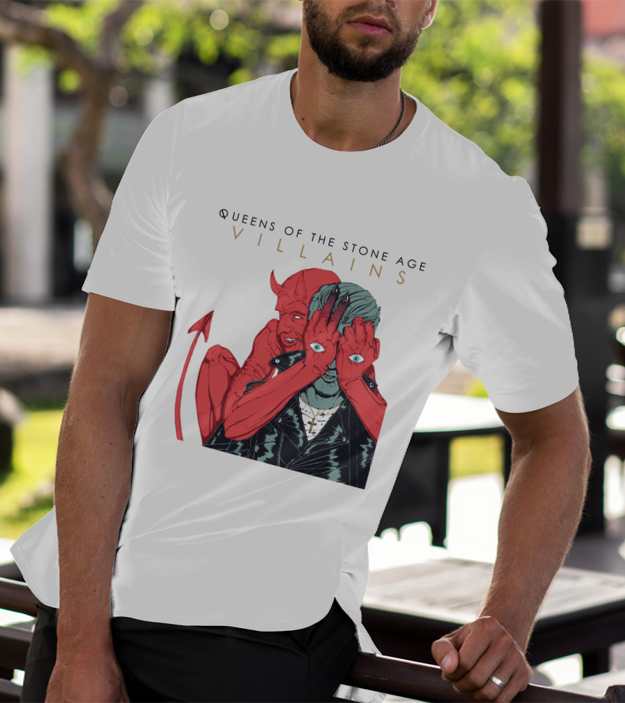 Queens Of The Stone Age Villains Album Cover Artwork T-Shirt
