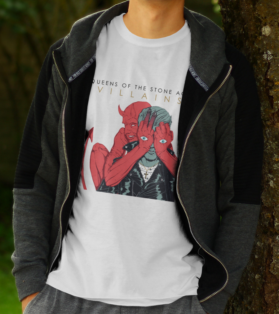 Queens Of The Stone Age Villains Album Cover Artwork T-Shirt