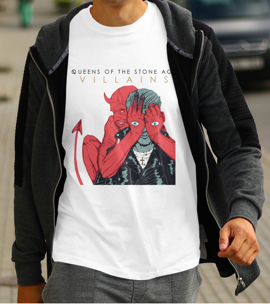 Queens Of The Stone Age Villains Album Cover Artwork T-Shirt