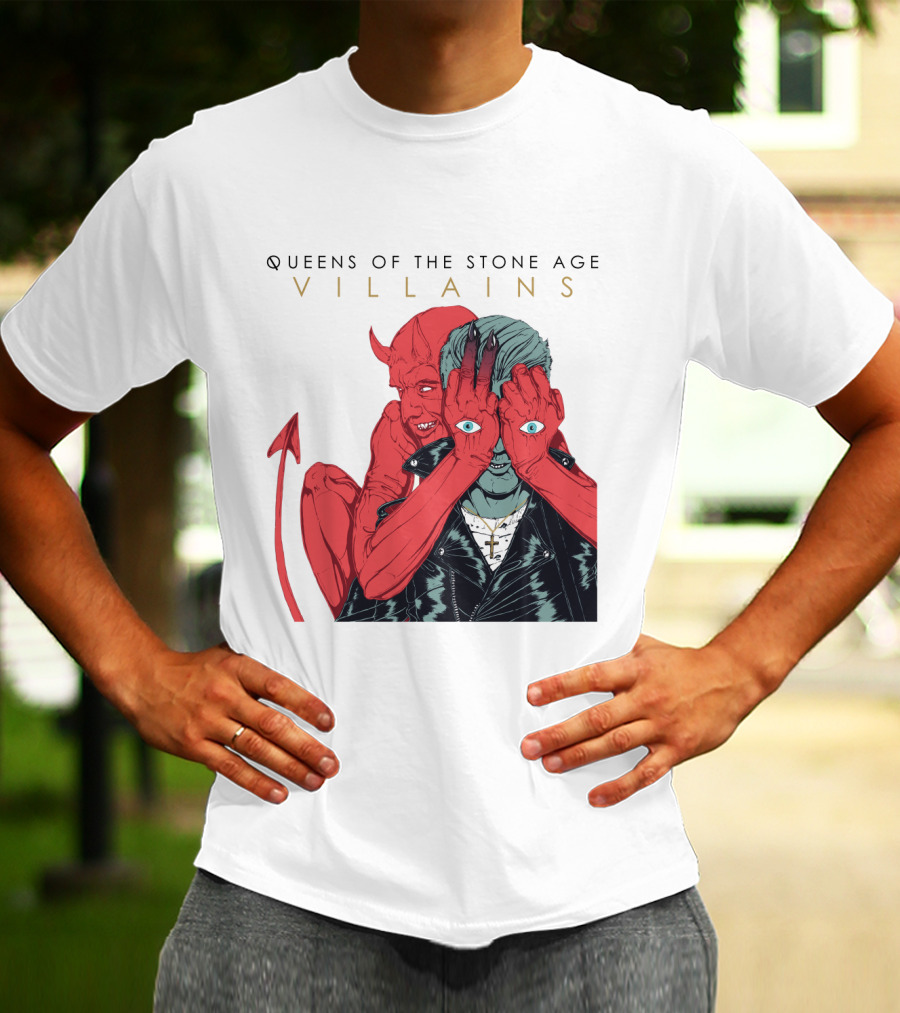 Queens Of The Stone Age Villains Album Cover Artwork T-Shirt