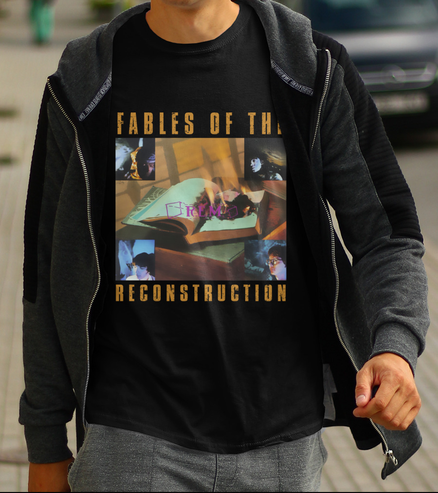 Fables Of The Reconstruction Rem-Ms Burning Book Collage T-Shirt