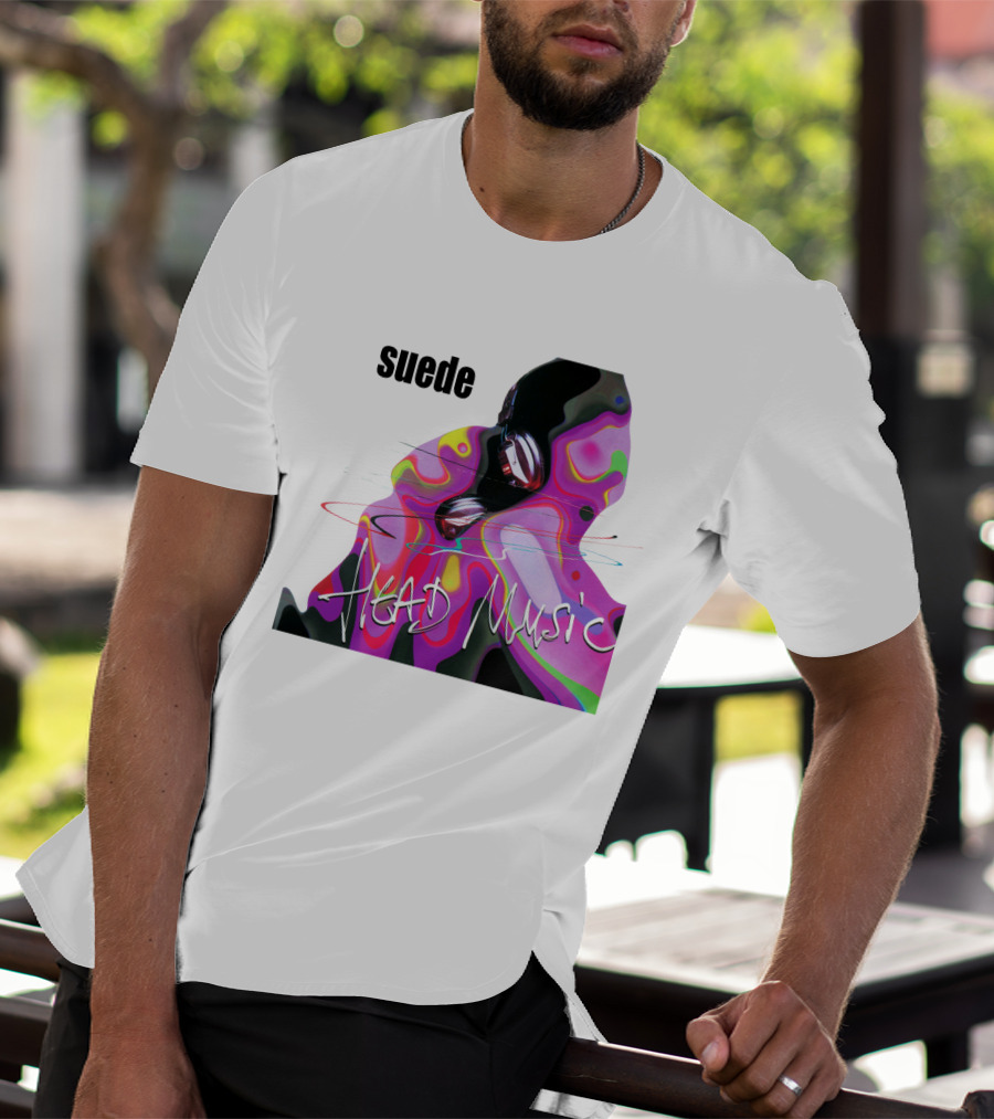 Suede Head Music Colorful Abstract T-Shirt
