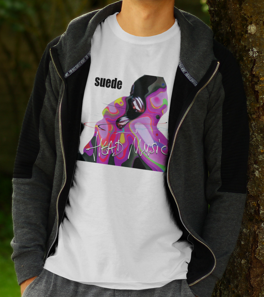 Suede Head Music Colorful Abstract T-Shirt