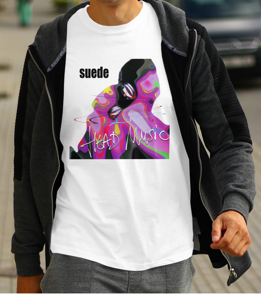 Suede Head Music Colorful Abstract T-Shirt
