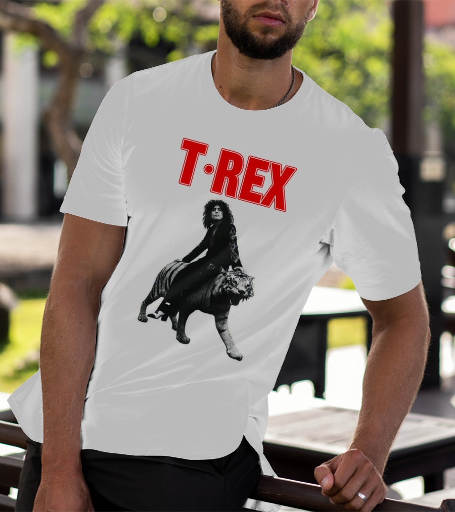 T-Rex Iconic Album Cover Art With Tiger T-Shirt
