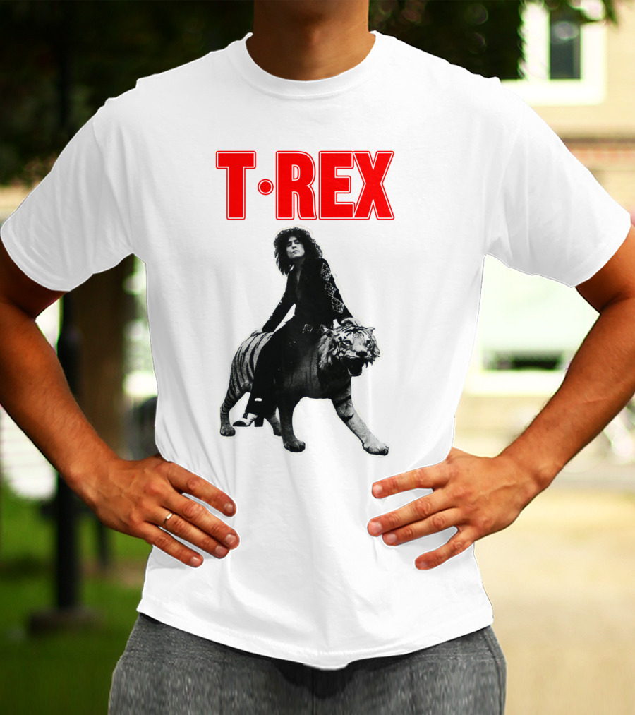 T-Rex Iconic Album Cover Art With Tiger T-Shirt