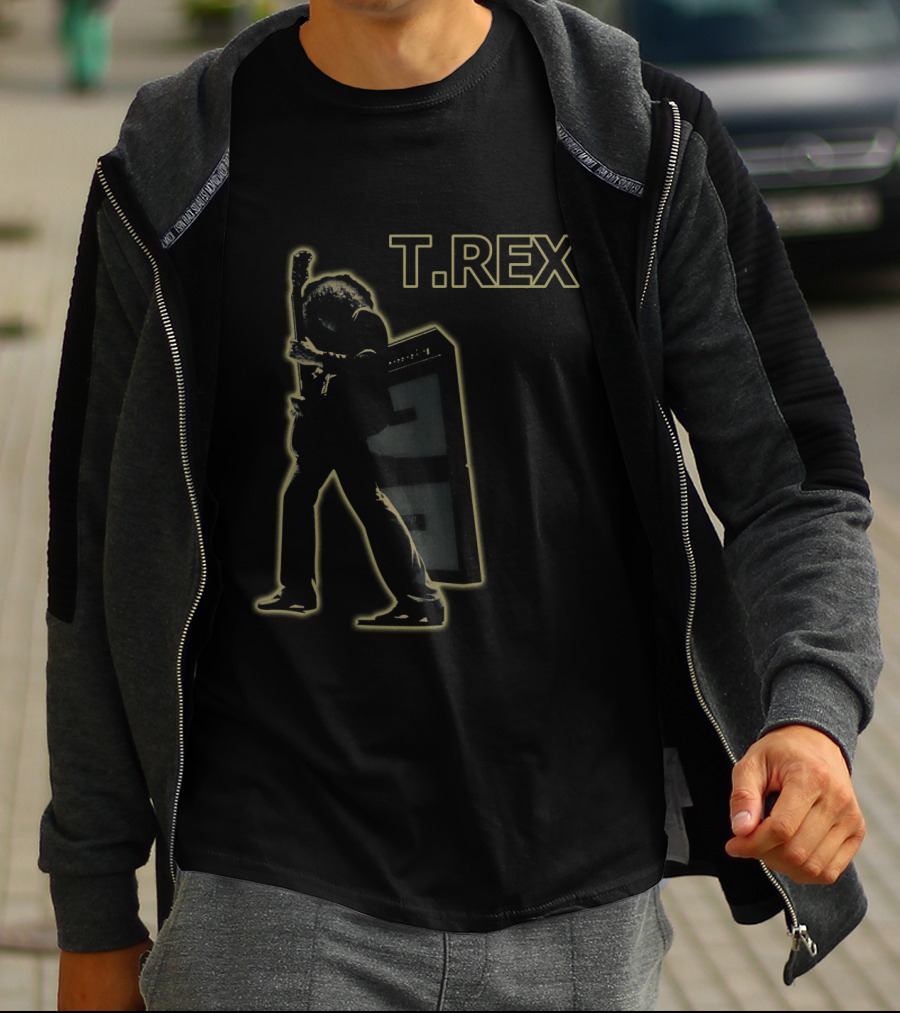 T. Rex Silhouette With Guitar And Amplifier T-Shirt