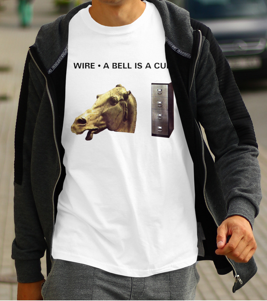 Wire A Bell Is A Cup Horse Head Sculpture Filing Cabinet T-Shirt