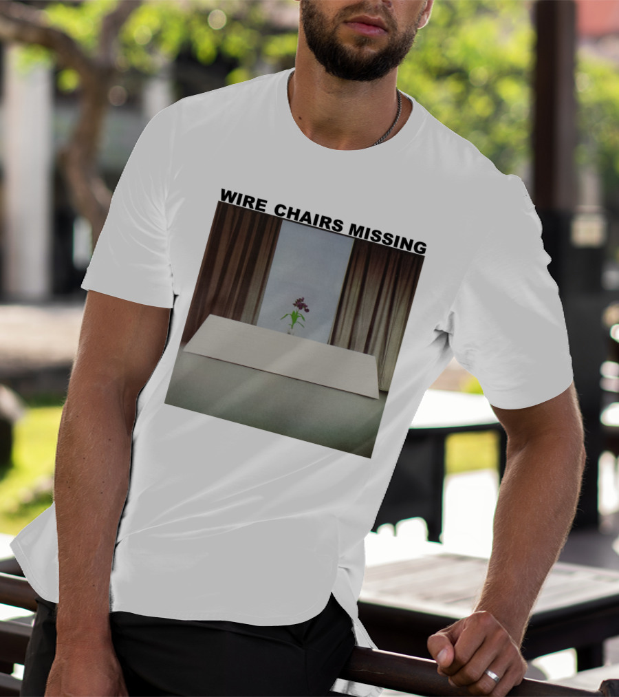 Wire Chairs Missing Orchid On Table Minimalist Room T-Shirt