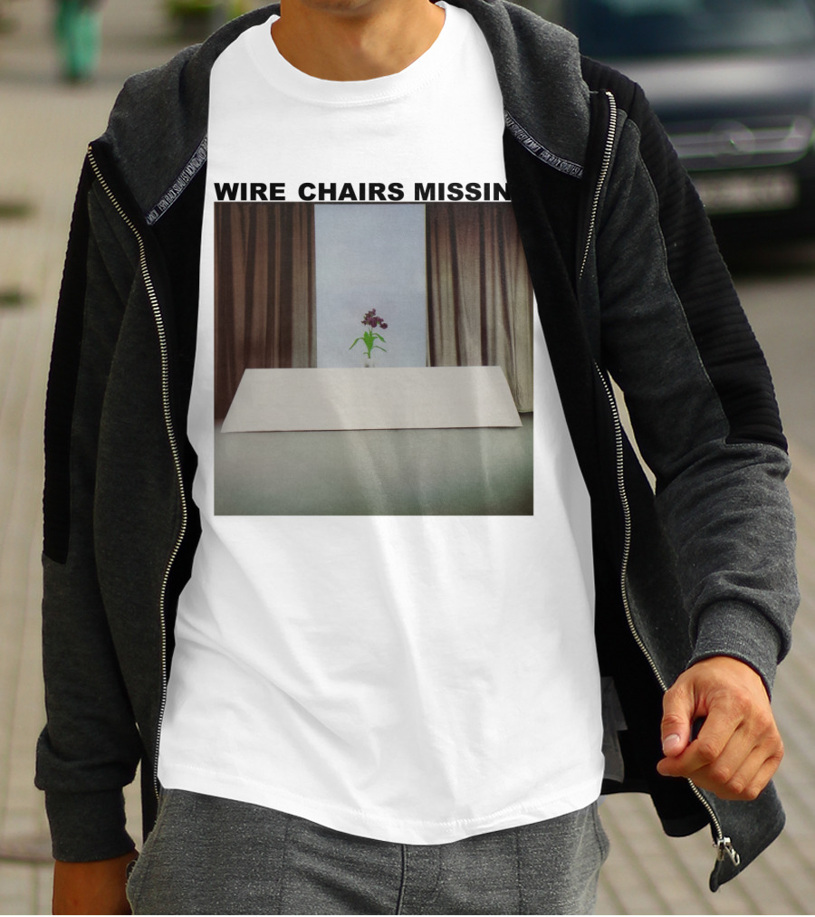 Wire Chairs Missing Orchid On Table Minimalist Room T-Shirt