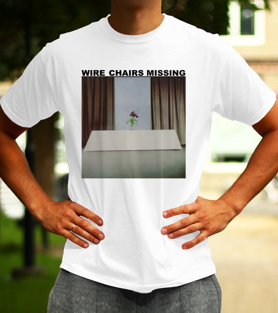 Wire Chairs Missing Orchid On Table Minimalist Room T-Shirt