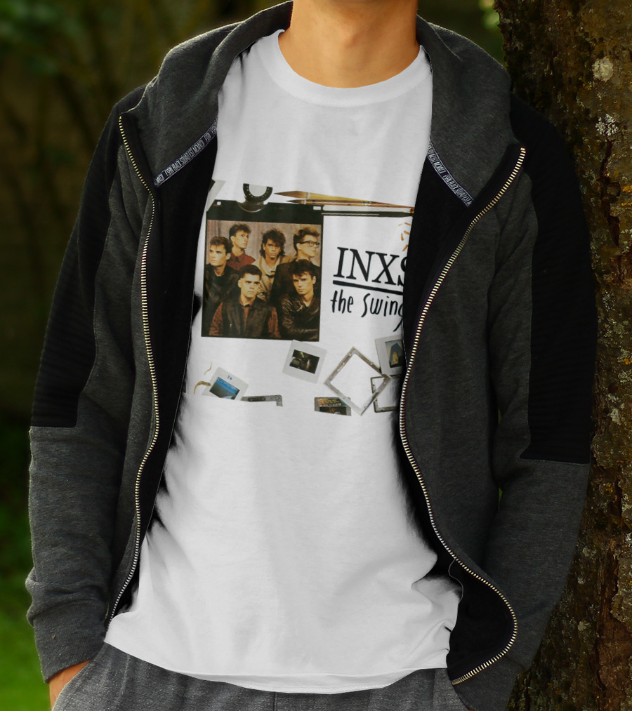 INXS The Swing Album Cover Group Photo With Film Reel And Slides T-Shirt