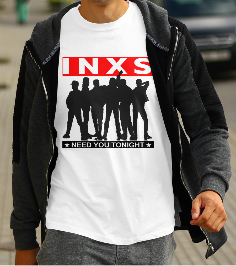 Inxs Need You Tonight Silhouette Band Members T-Shirt