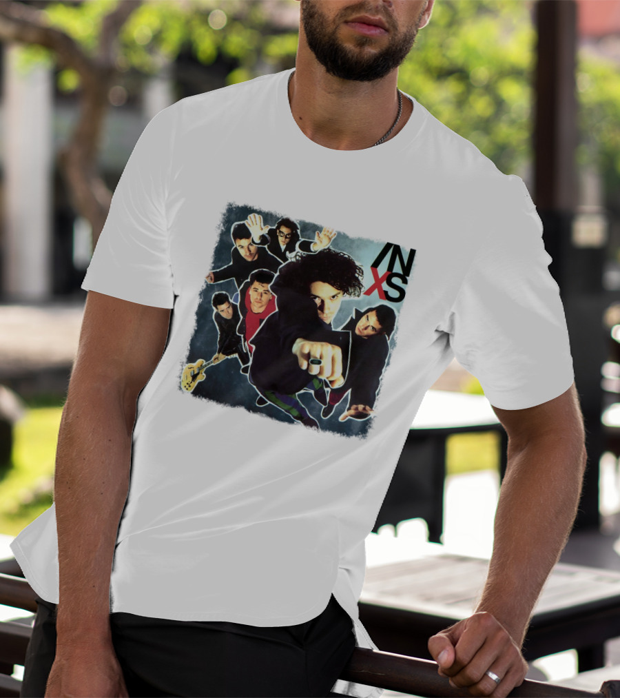 Inxs Band Members Action Collage Art T-Shirt