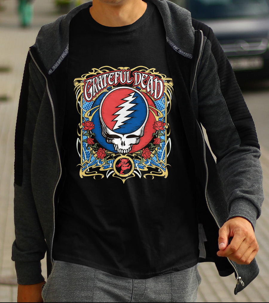 Grateful Dead Skull And Roses Steal Your Face T-Shirt