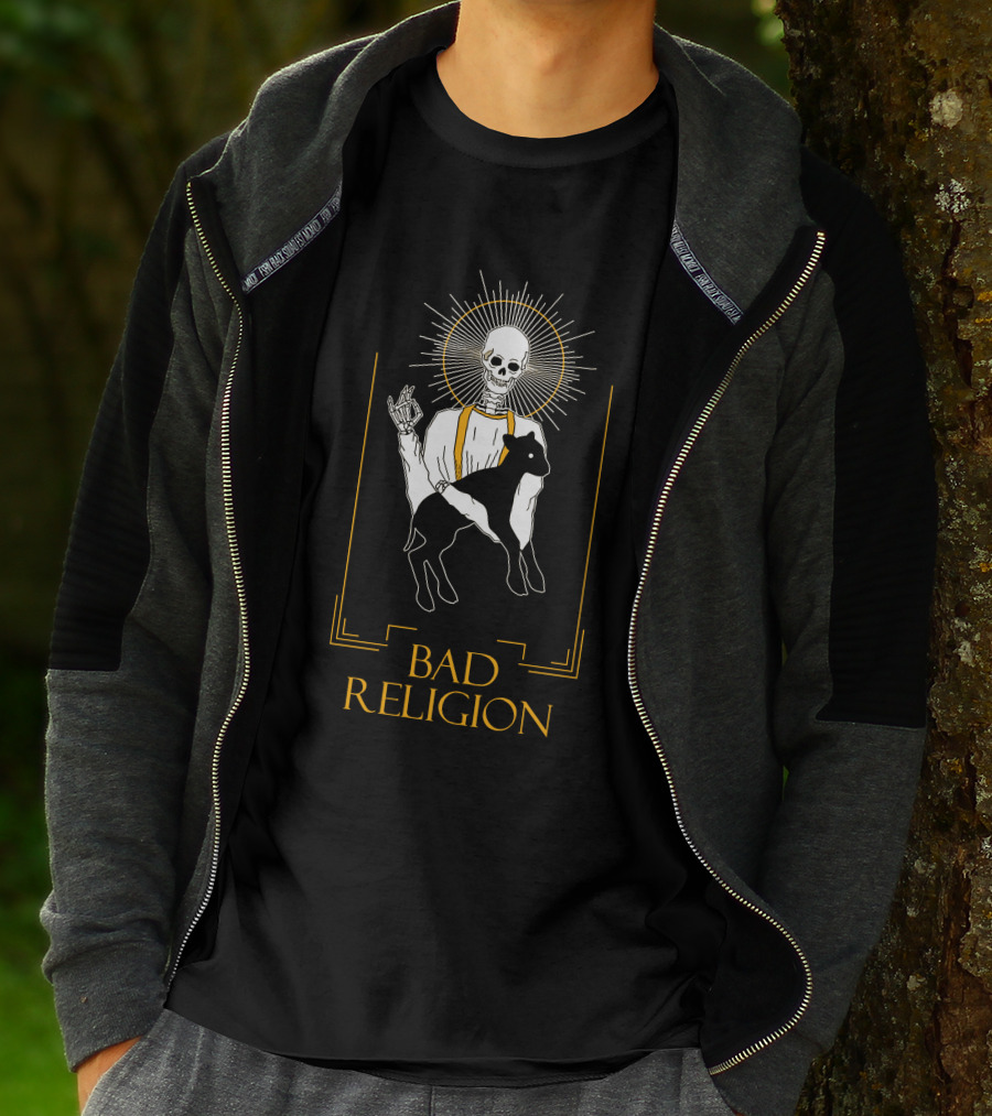 Bad Religion Skeleton With Halo And Lamb T-Shirt