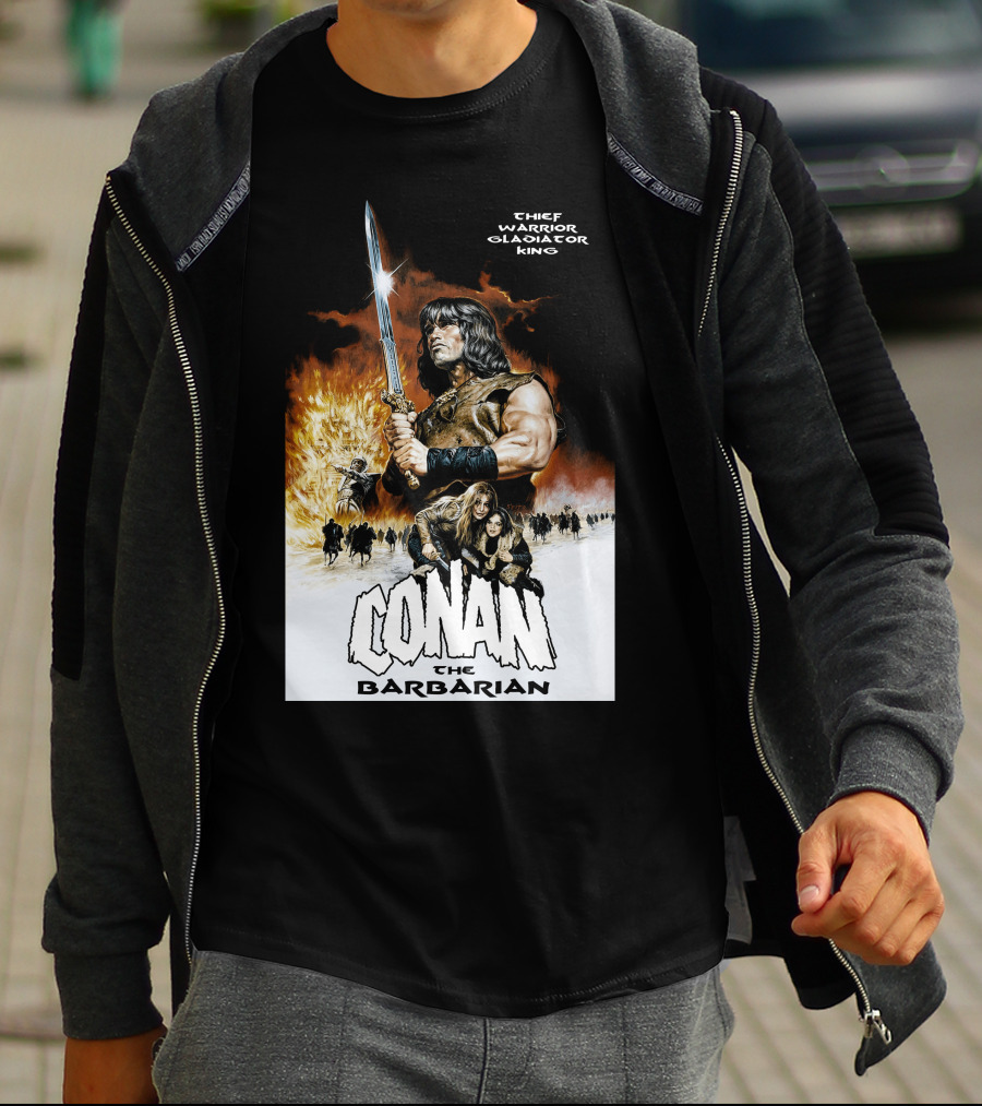 Conan The Barbarian Chief Warrior Gladiator King T-Shirt