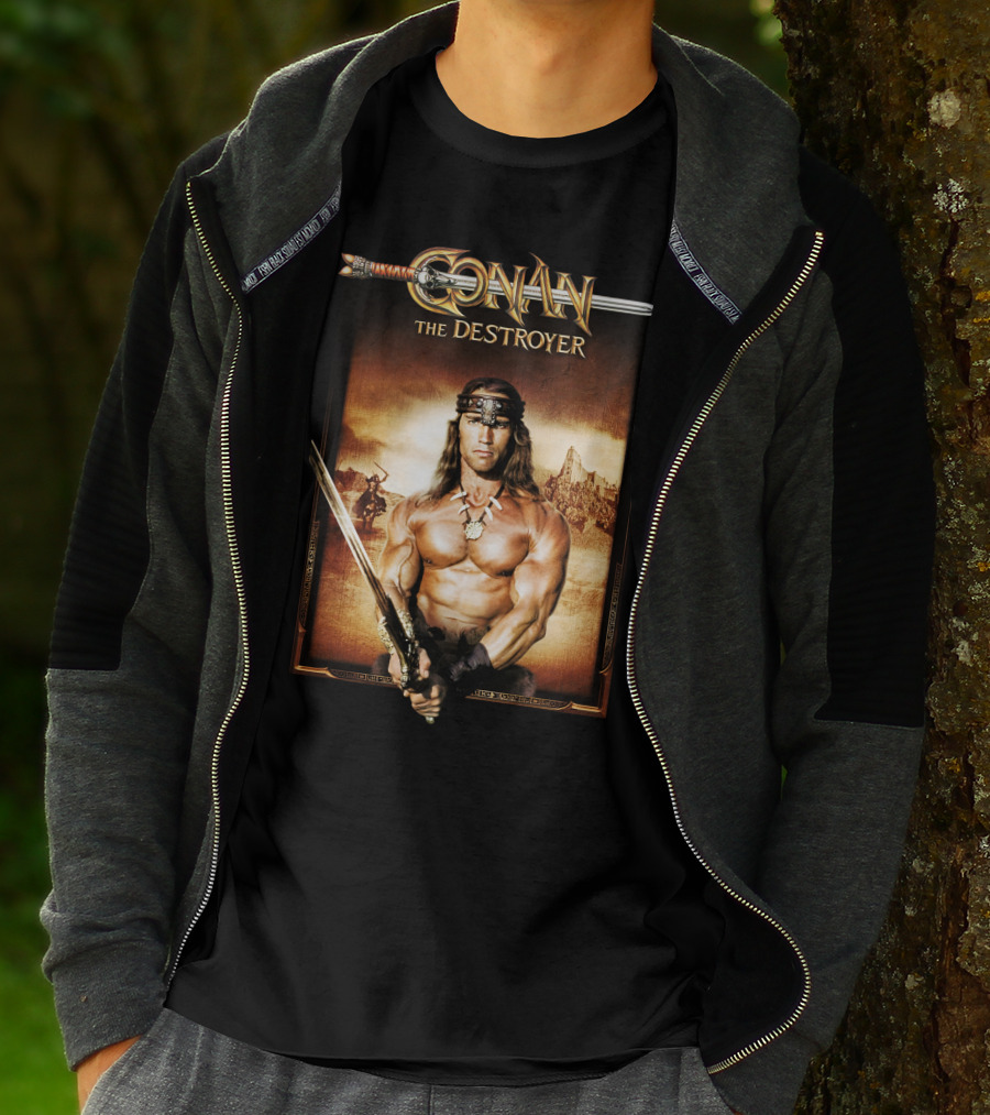 Conan The Destroyer Warrior Sword Barbarian Fantasy Adventure T-Shirt