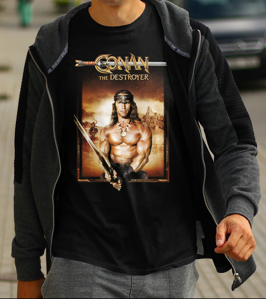 Conan The Destroyer Warrior Sword Barbarian Fantasy Adventure T-Shirt