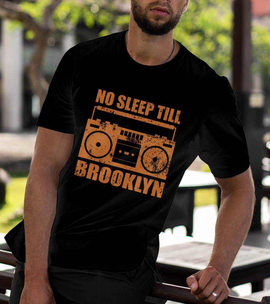 No Sleep Till Brooklyn Vintage Boombox T-Shirt