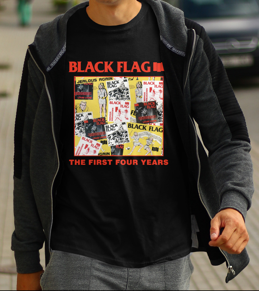 Black Flag The First Four Years Album Covers Collage T-Shirt