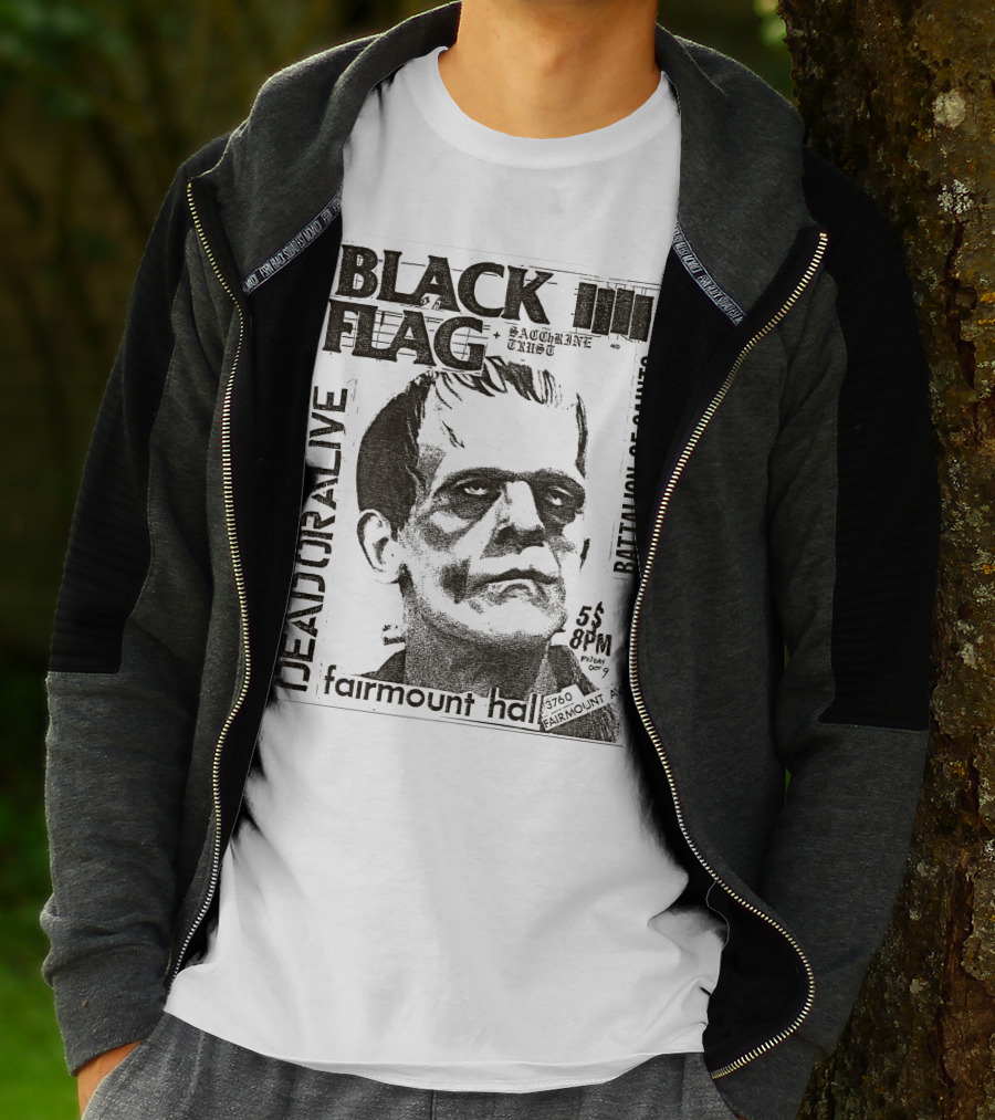 Black Flag Saccharine Trust Dead Or Alive Battalion Of Saints Fairmount Hall 5$ 8Pm 3760 Fairmount Ave Oct T-Shirt