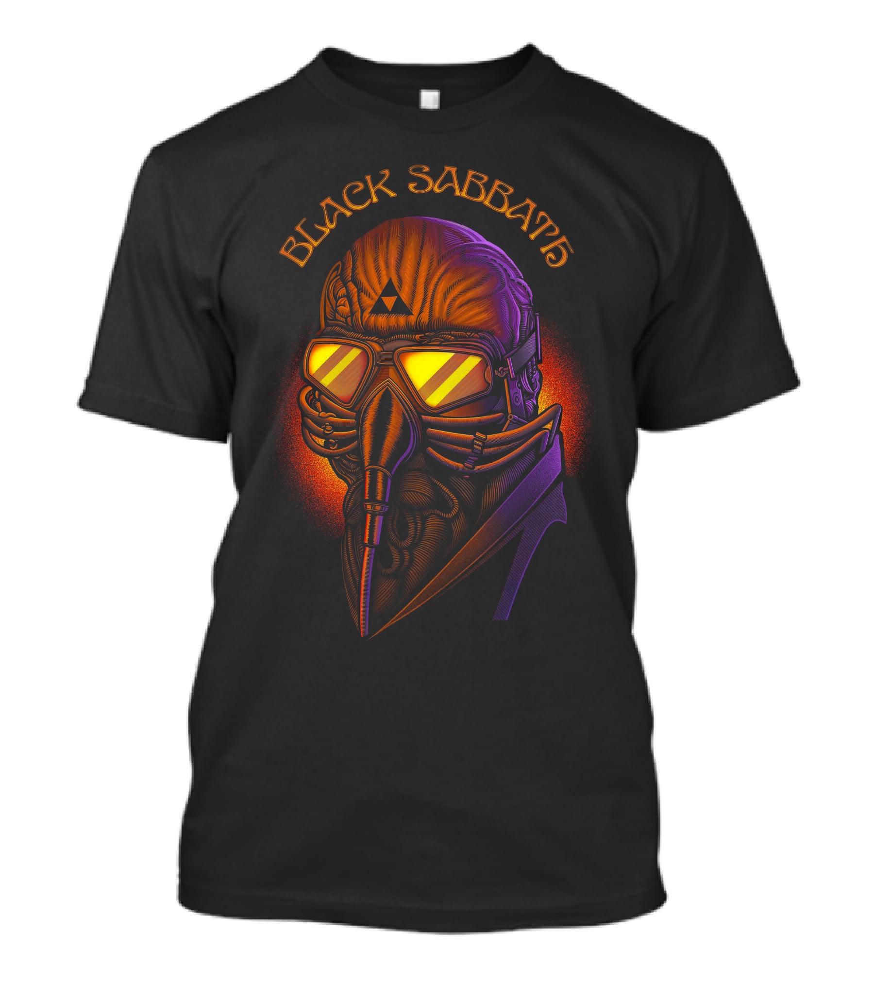 Black Sabbath Plague Doctor Gas Mask Art T-Shirt