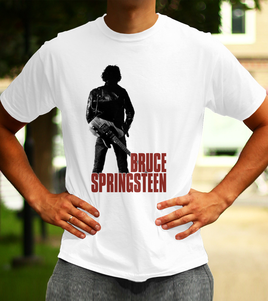 Bruce Springsteen Iconic Silhouette With Guitar T-Shirt