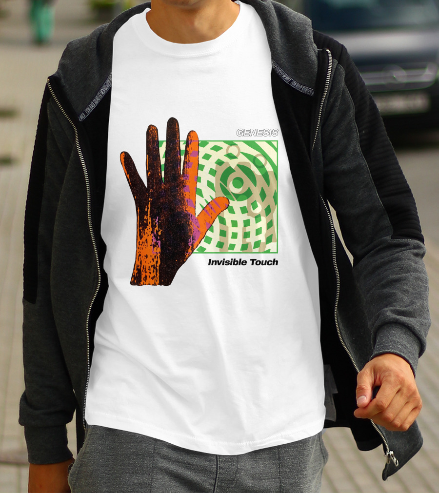 Genesis Invisible Touch Album Cover Hand Artwork T-Shirt