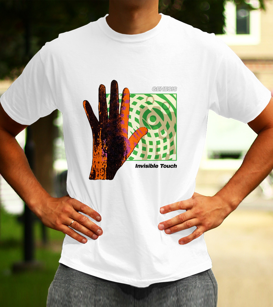 Genesis Invisible Touch Album Cover Hand Artwork T-Shirt