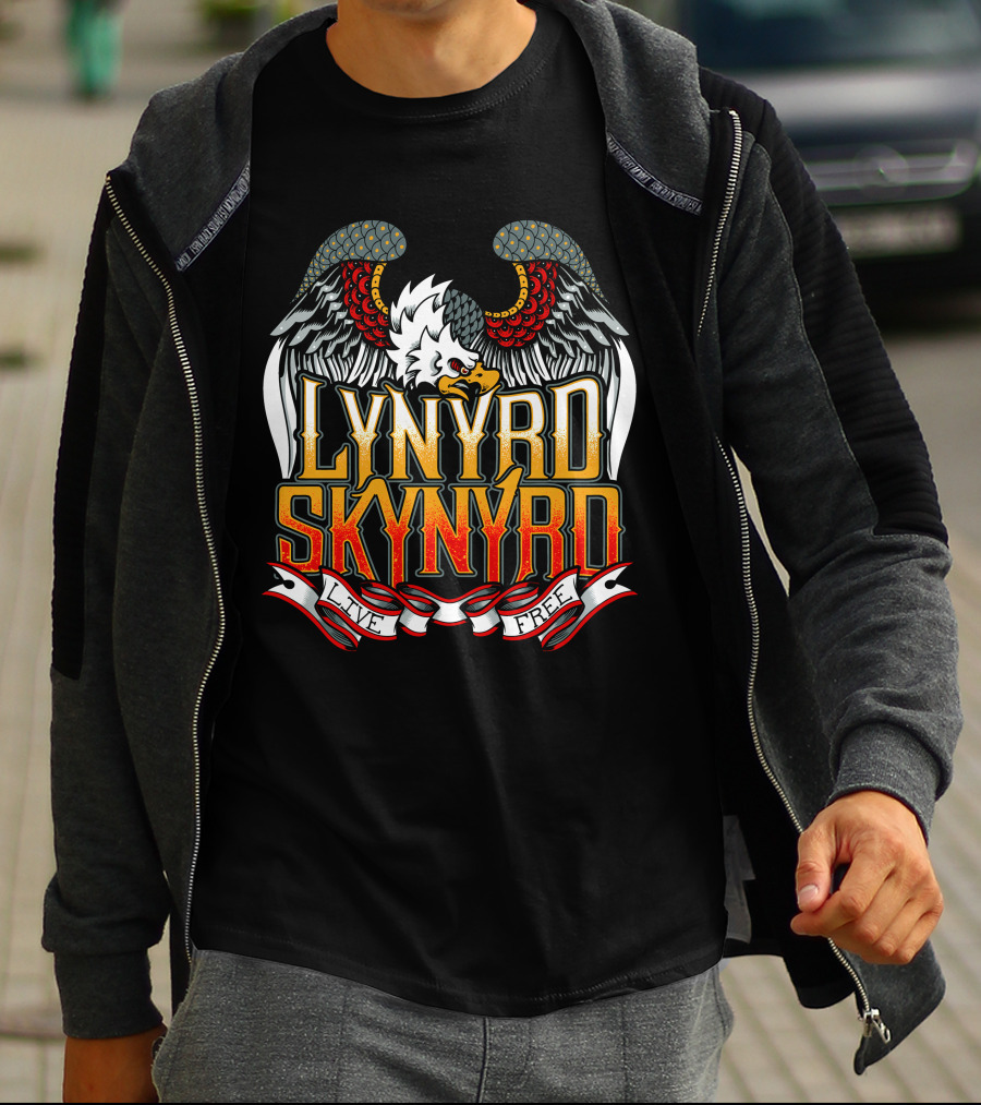 Lynyrd Skynyrd Live Free Eagle Wings T-Shirt