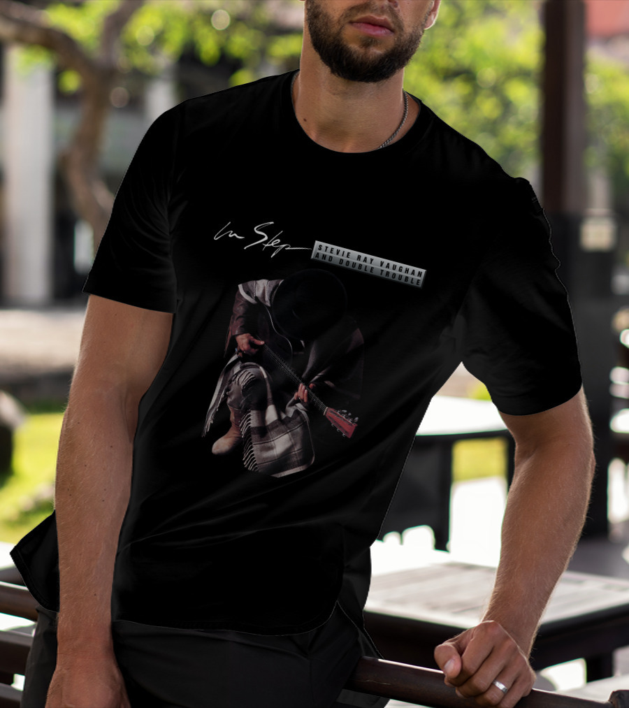 Stevie Ray Vaughan And Double Trouble In Step Album Cover Srv T-Shirt