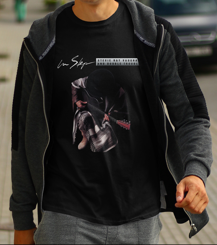 Stevie Ray Vaughan And Double Trouble In Step Album Cover Srv T-Shirt