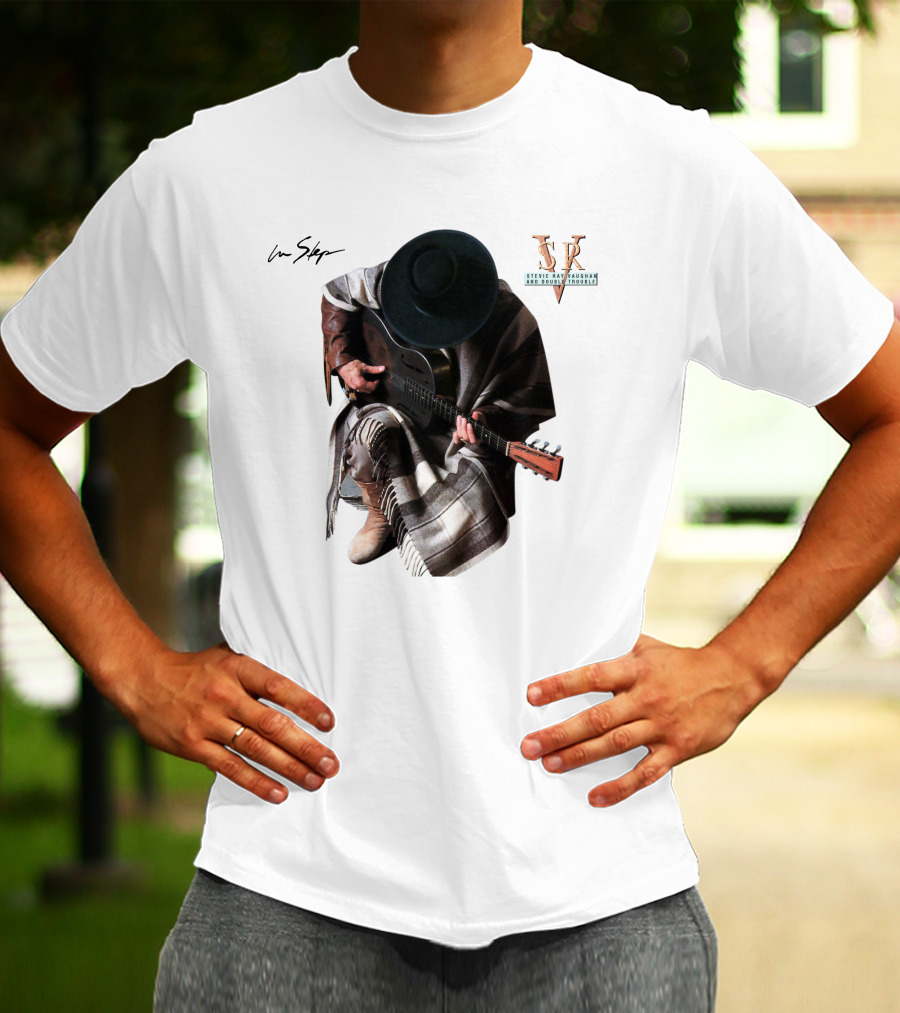 Stevie Ray Vaughan In Step Srv Texas Blues Guitarist T-Shirt