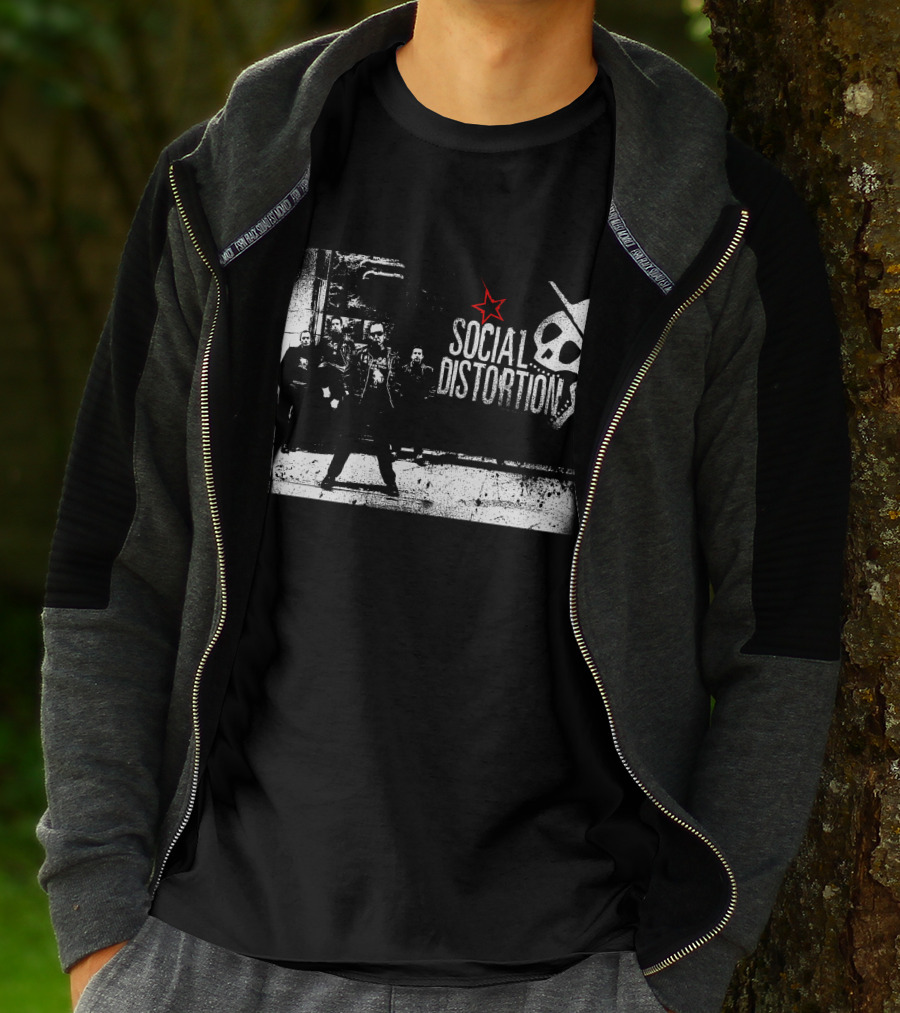 Social Distortions Skull Star Cowboy Hat Rebel Group T-Shirt