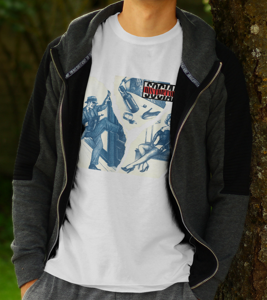 Social Distortion Retro Noir Collage With Gangster And Femme Fatale T-Shirt