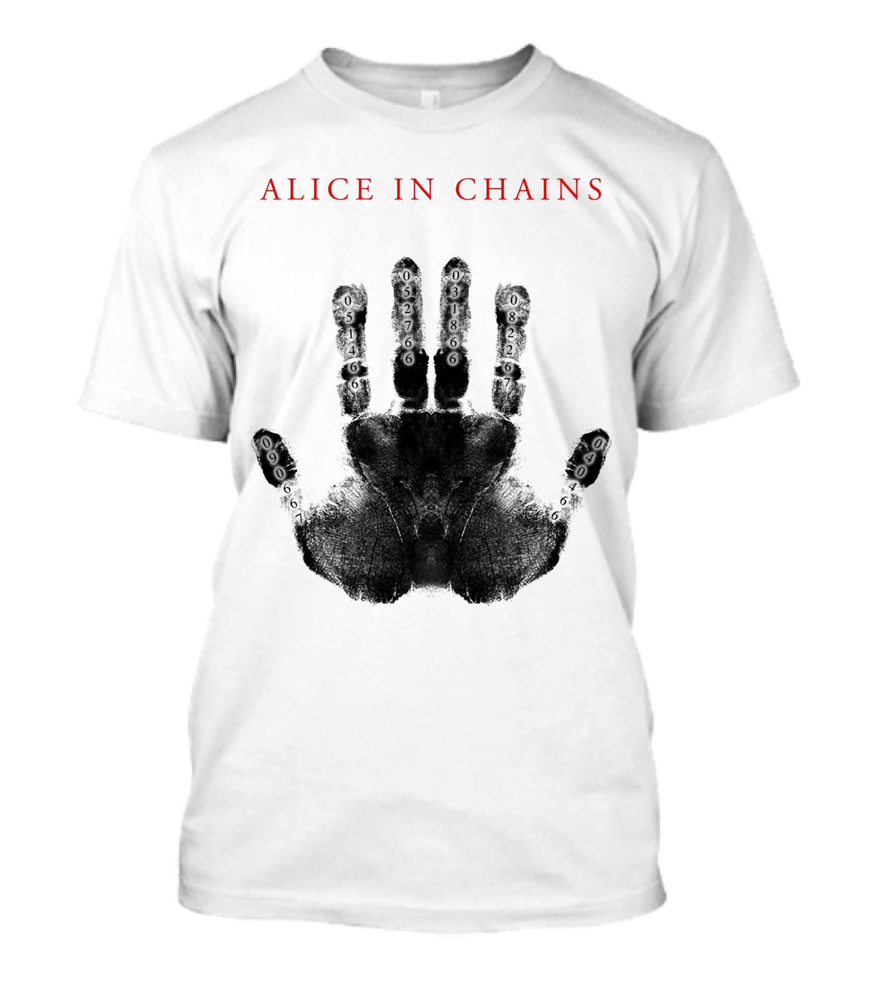 Alice In Chains Handprint With Numbers T-Shirt