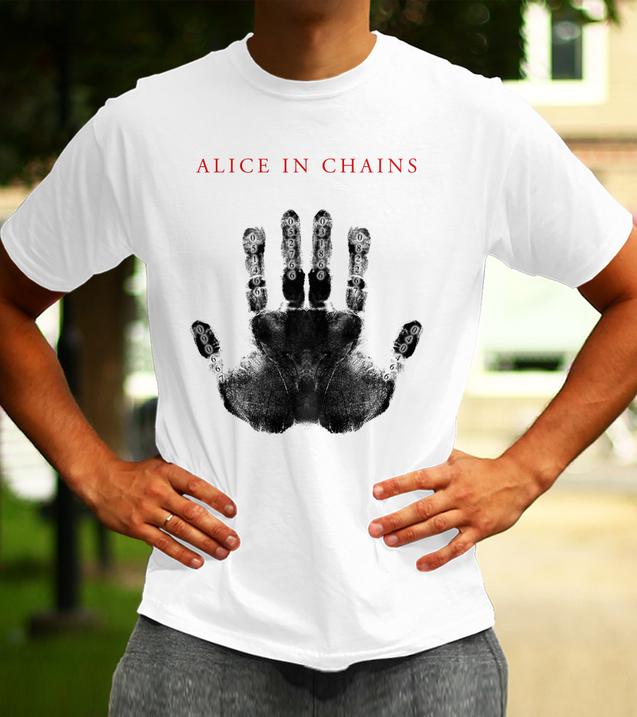 Alice In Chains Handprint With Numbers T-Shirt