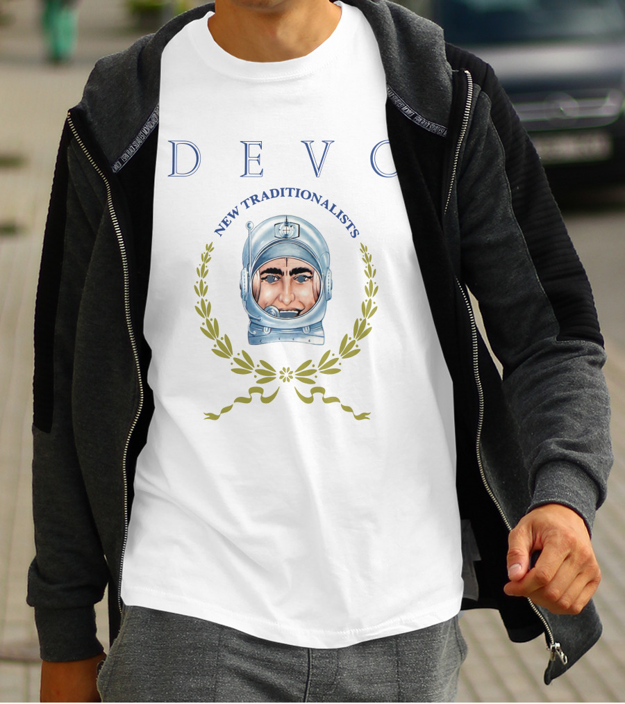 Devo New Traditionalists Laurel Wreath Astronaut Motif T-Shirt