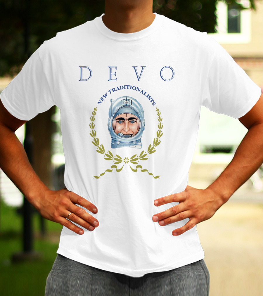 Devo New Traditionalists Laurel Wreath Astronaut Motif T-Shirt