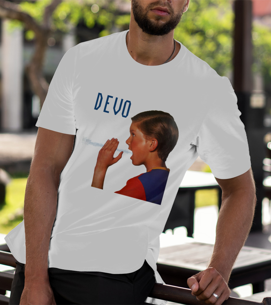 Devo Boy Shouting With Sound Wave T-Shirt