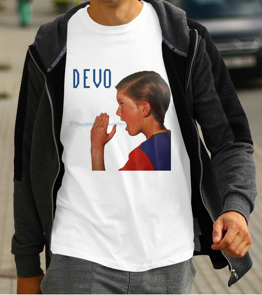 Devo Boy Shouting With Sound Wave T-Shirt