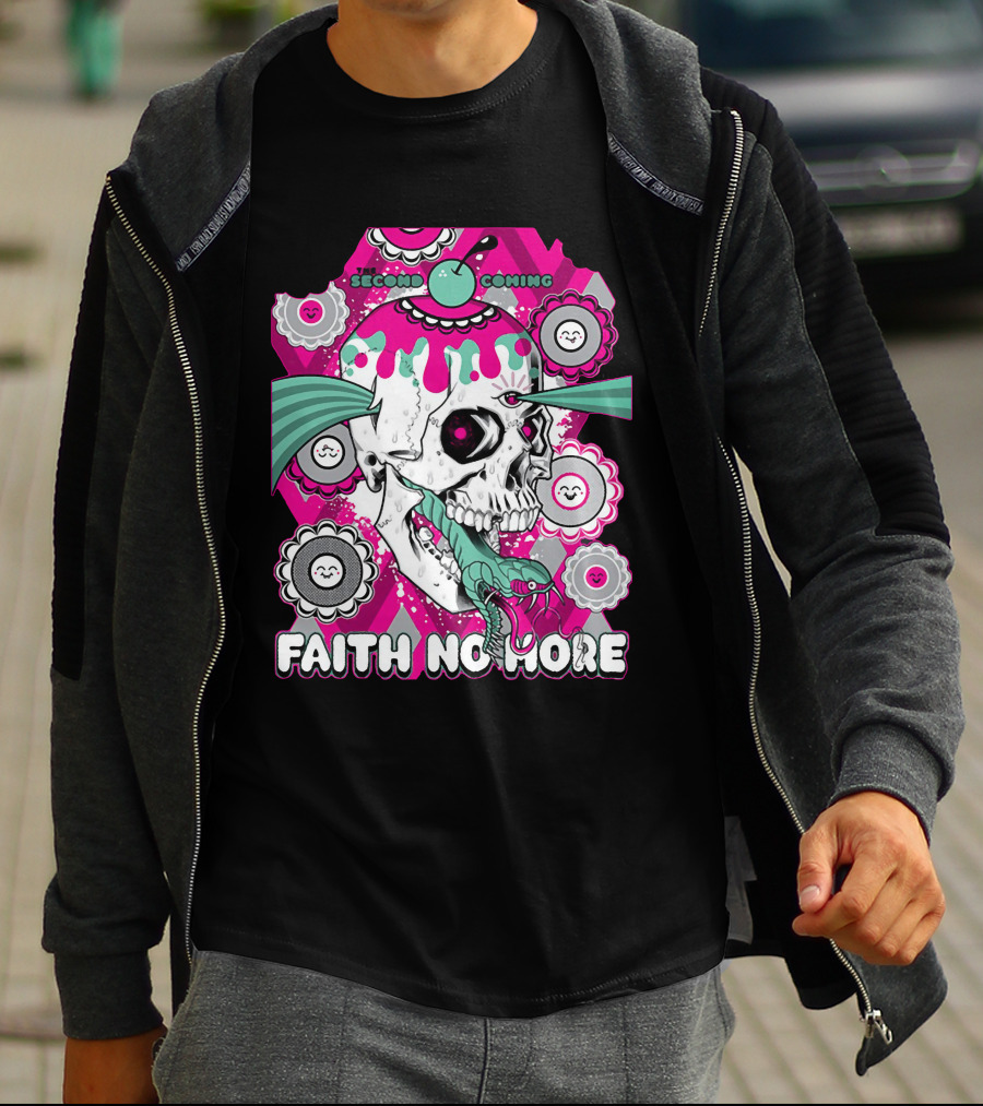 Faith No More Second Coming Skull And Snake T-Shirt