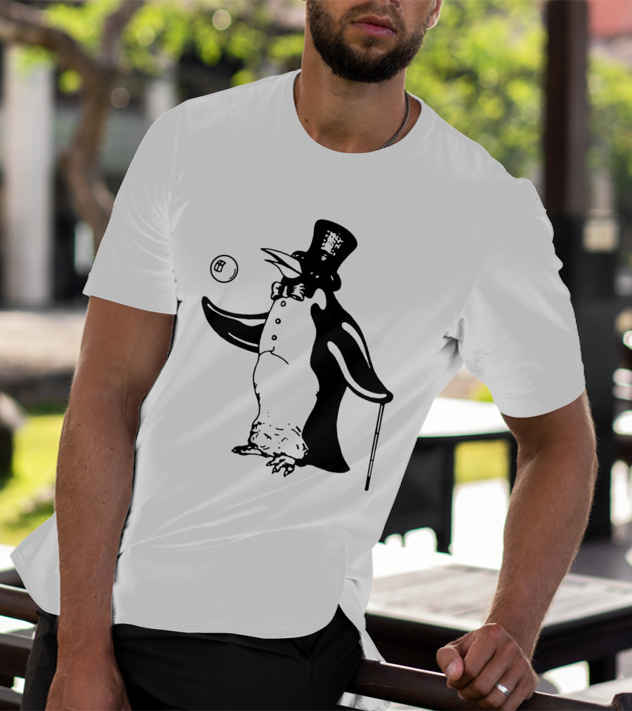 Penguin With Top Hat And Cane Flm T-Shirt