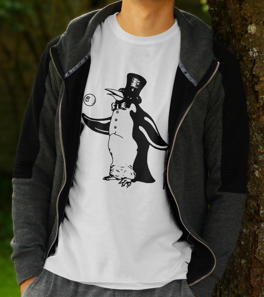 Penguin With Top Hat And Cane Flm T-Shirt