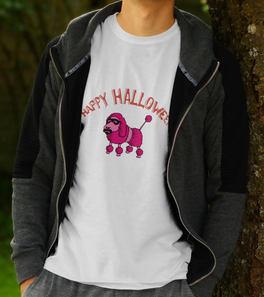 Happy Halloween Pink Poodle Fzp T-Shirt